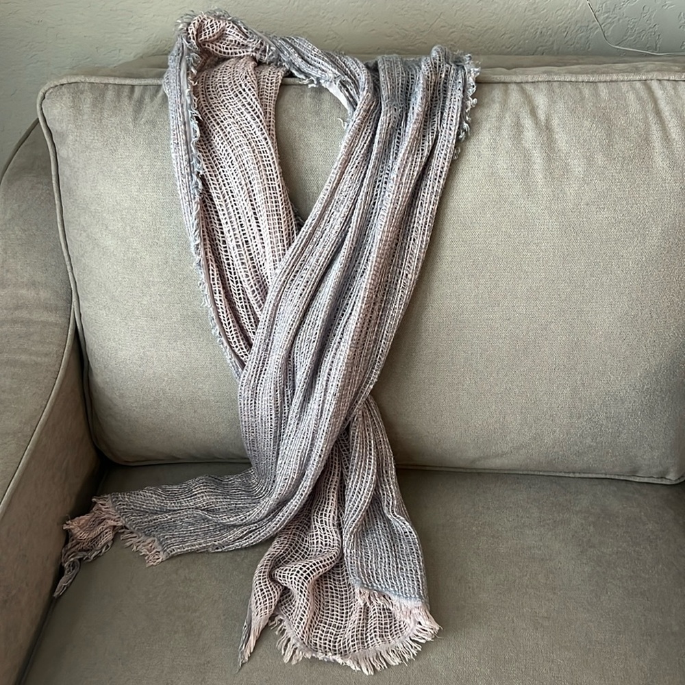 Calia - Pink / Blue loose knit scarf